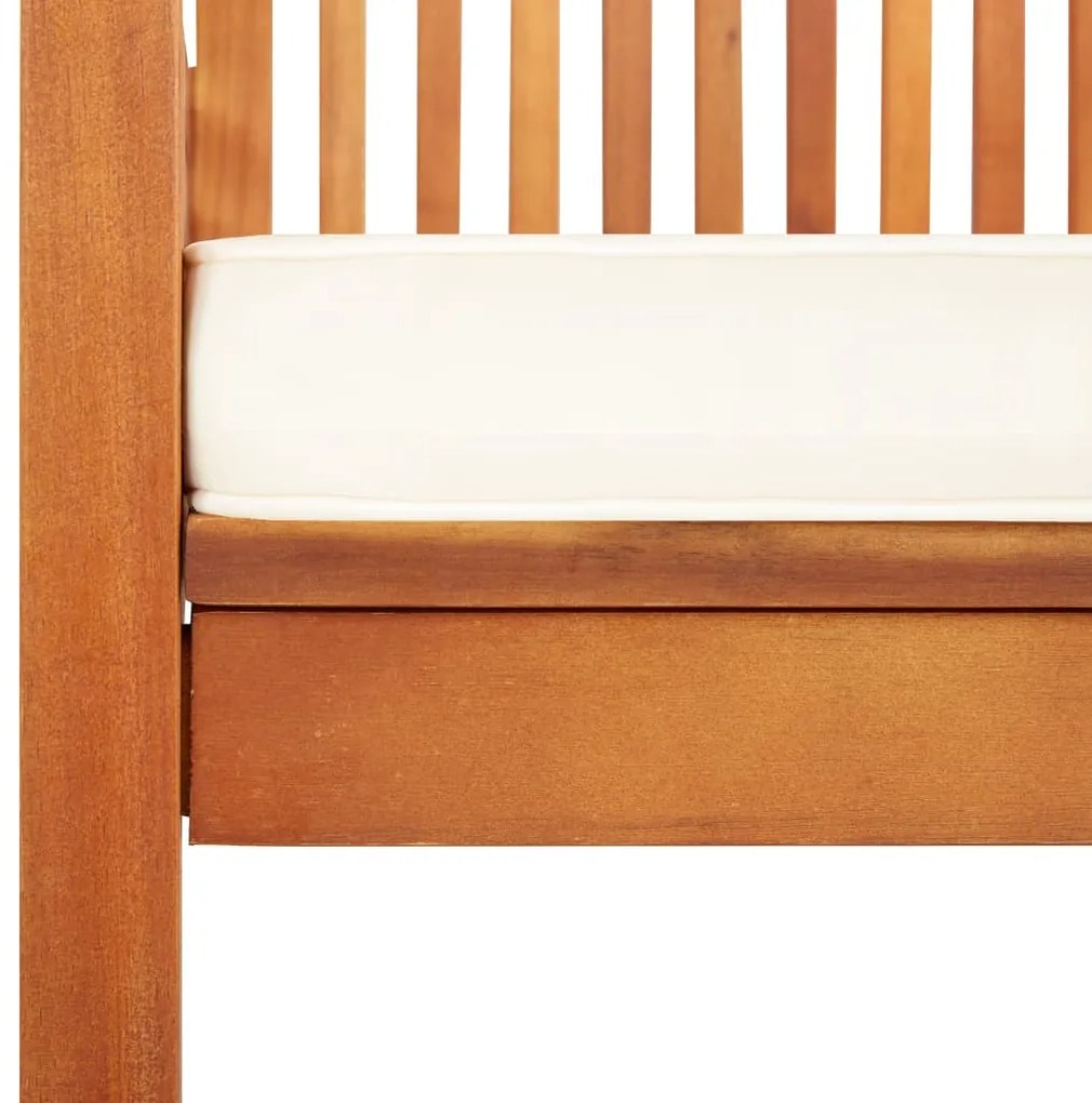 Cadeiras de jantar p/ jardim com almofadões 4 pcs acácia maciça