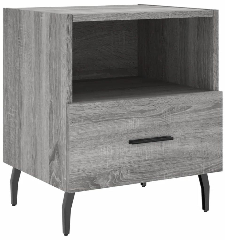 Mesas de cabeceira 2 pcs derivados de madeira sonoma cinza