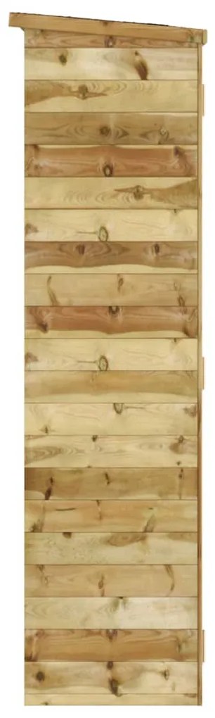 Abrigo p/ ferramentas de jardim 123x45x171 cm pinho impregnado