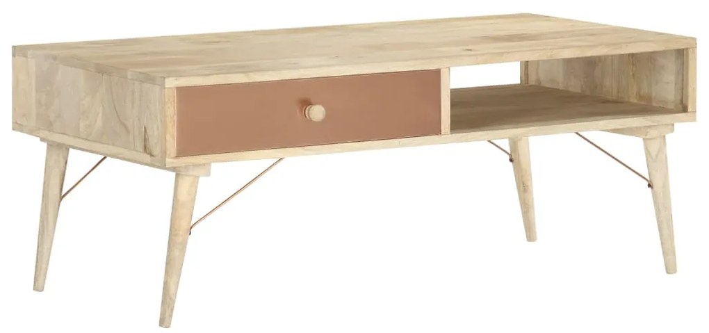 vidaXL Mesa de centro 118x57x45 cm madeira de mangueira maciça