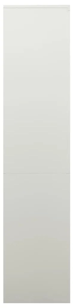 Armário de escritório 90x40x180 cm aço cinzento-claro
