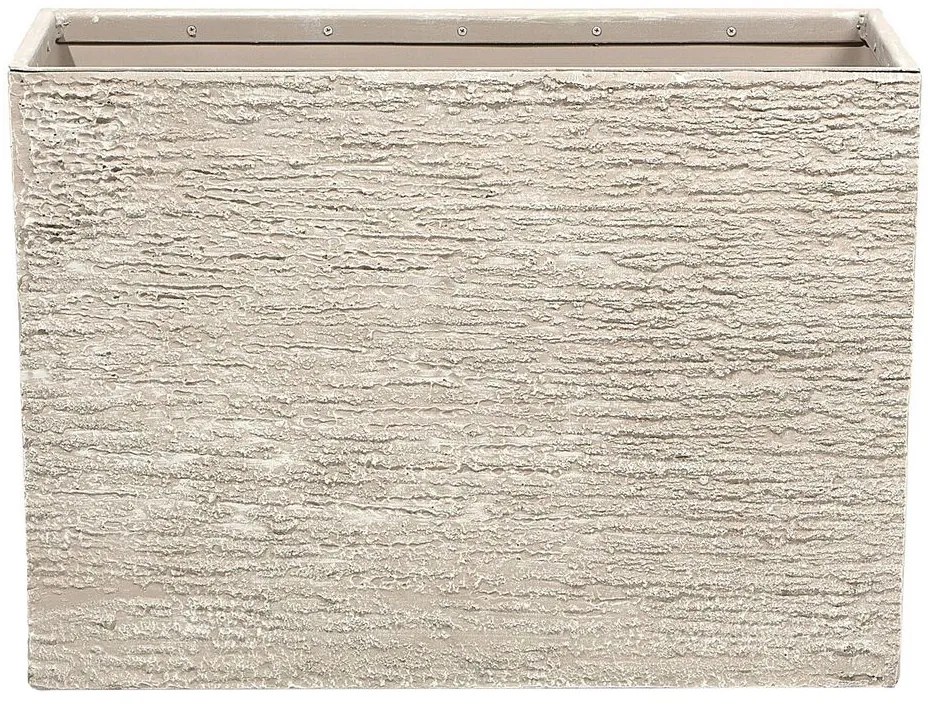 Vaso para plantas 29 x 70 x 50 cm creme EDESSA Beliani