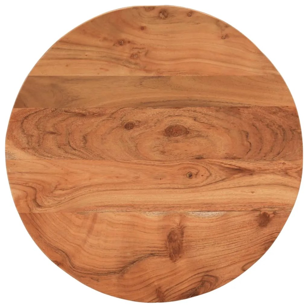 vidaXL Tampo de mesa redondo Ø60x2,5 cm madeira de acácia maciça