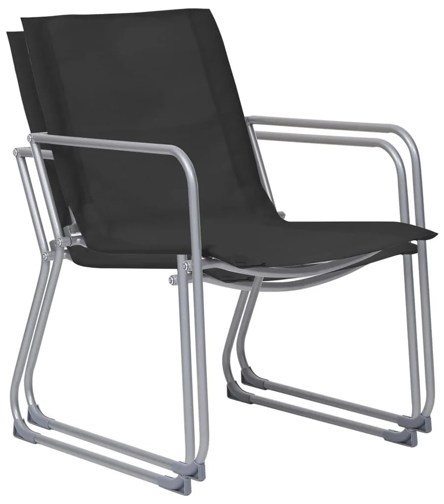 4 pcs conjunto lounge para jardim tecido e aço preto