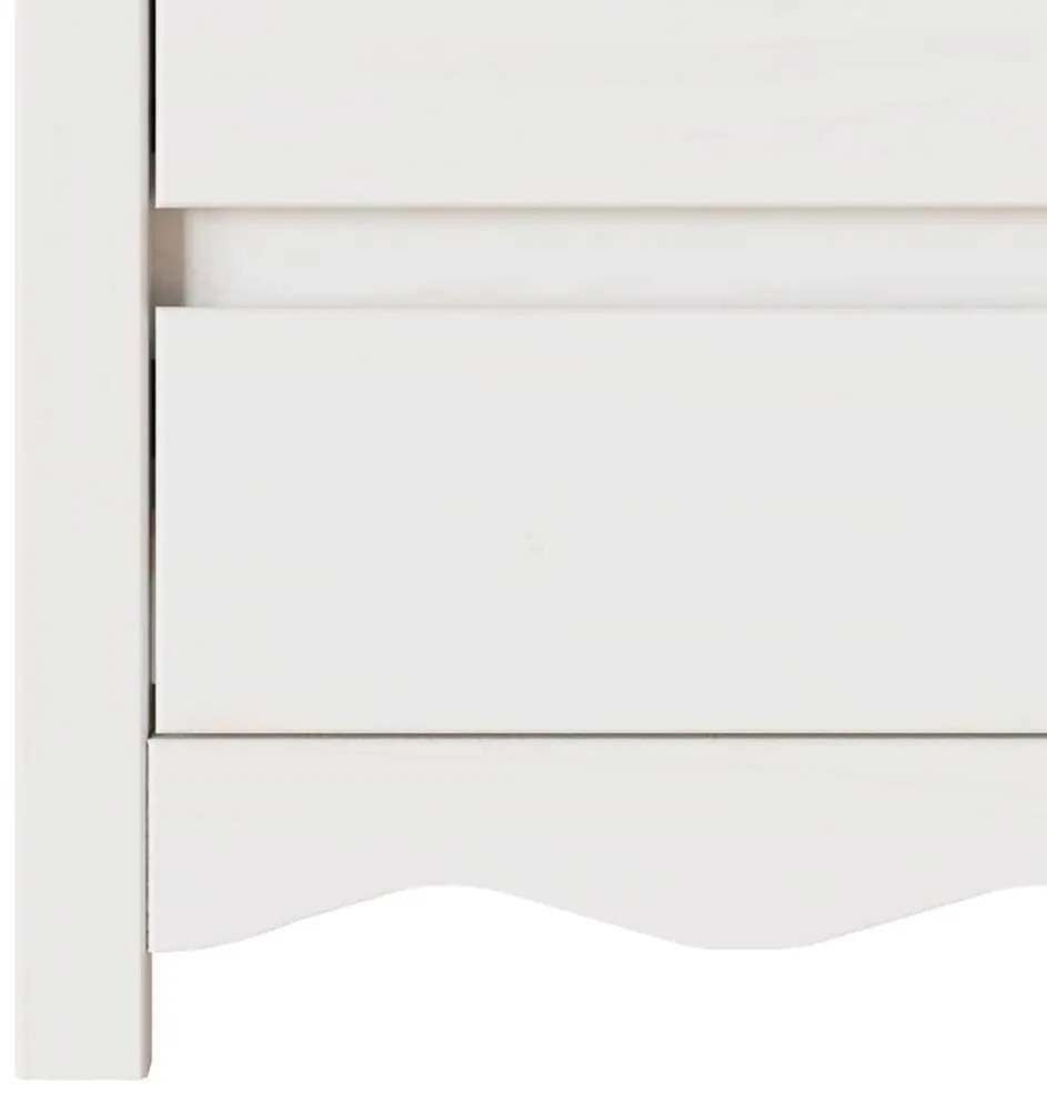 Criado-mudo vidaXL "DRAMMEN" Branco 45x35x56 cm Madeira Sólida de Pinh