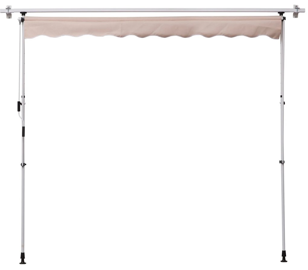 Toldo Manual Retrátil 200x150 cm com Manivela de Alumínio Ângulo Ajust