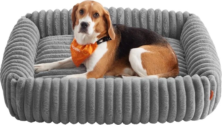 Cama ortopédica para cães de tamanho médio 91 x 68 x 18 cm cinzento