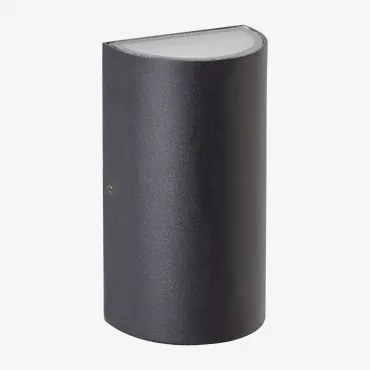 Aplique De Parede Led Para Exterior Em Alumínio Com 2 Pontos De Luz Zanvi Preto - Sklum