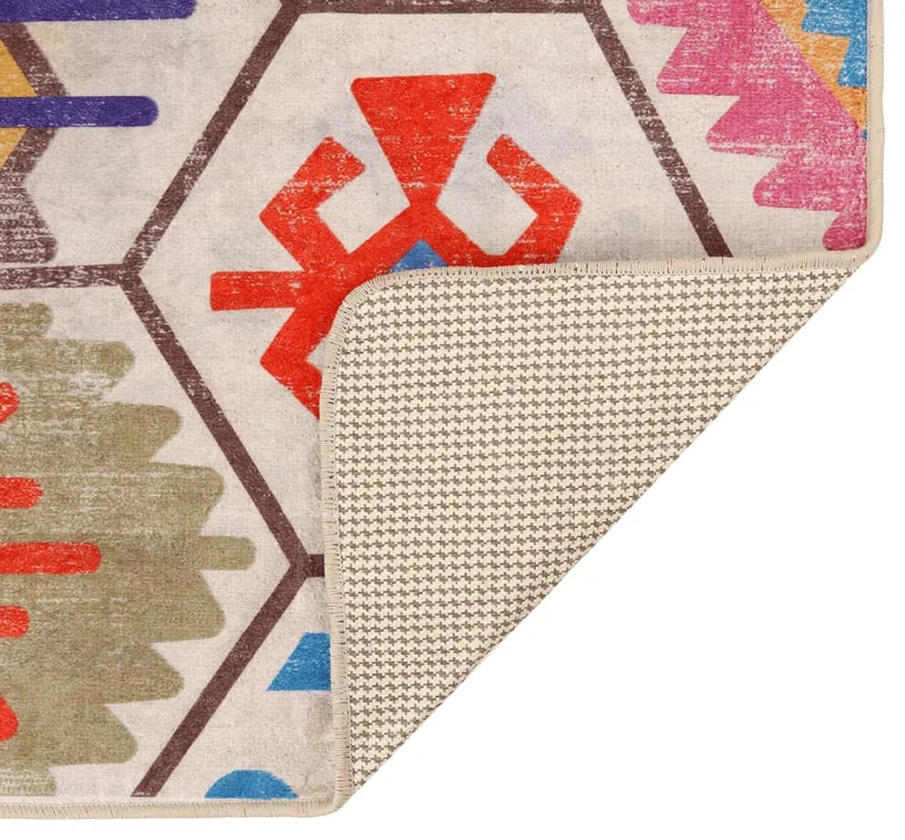 Tapete lavável antiderrapante 80x150 cm multicor