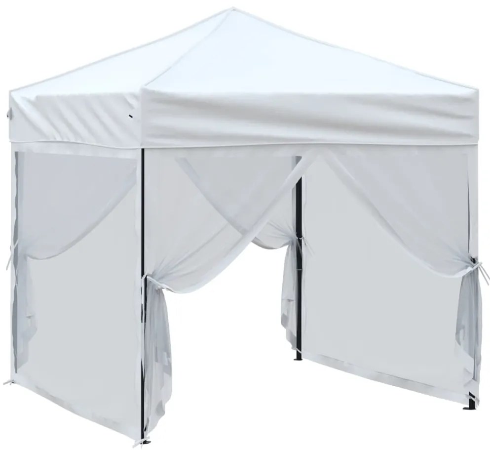 Tenda para festas dobrável com paredes laterais 2x2 m branco