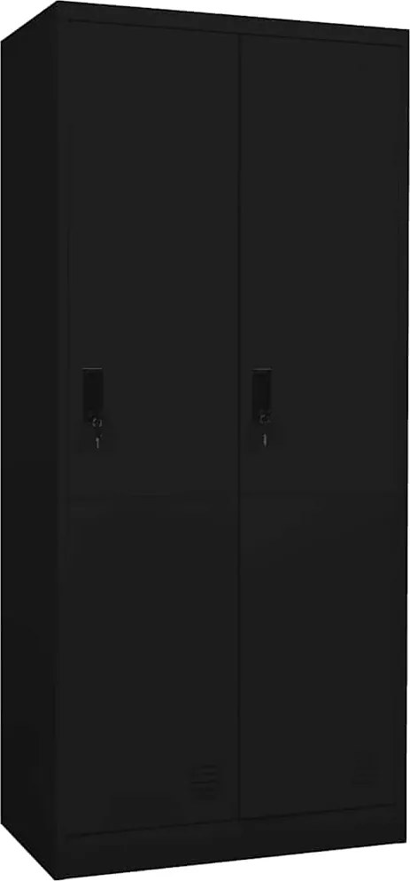vidaXL Roupeiro 80x50x180 cm aço preto