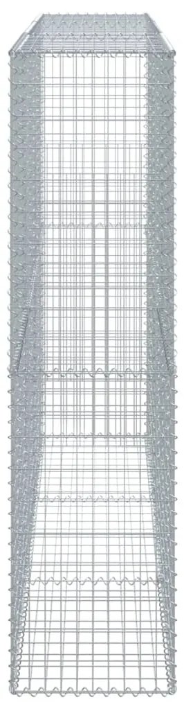 Cesto gabião com cobertura 300x50x200 cm ferro galvanizado