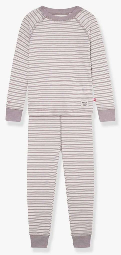 T-shirt e leggings MATBELA para criança MINI A TURE risca violeta