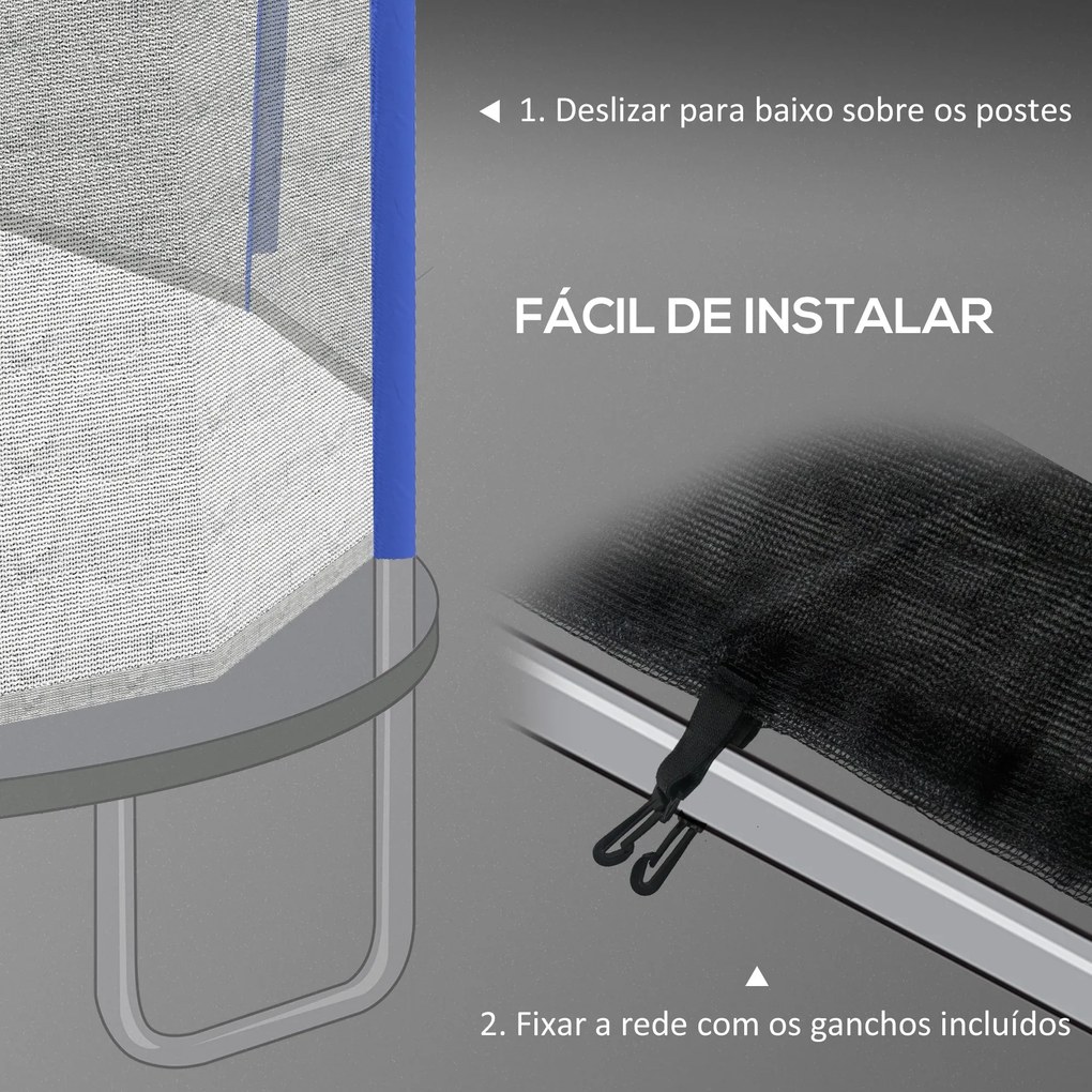 SPORTNOW Rede de Segurança para Trampolim Ø305 cm Rede de Substituição