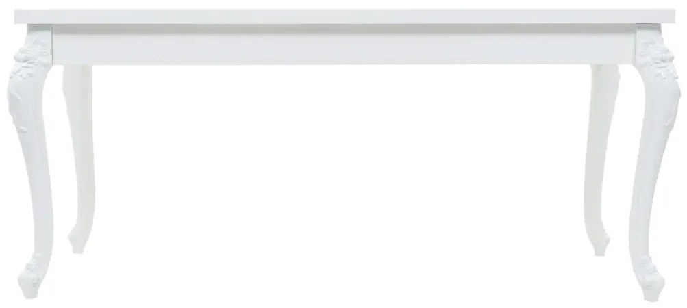 Mesa de jantar 179x89x81 cm branco brilhante