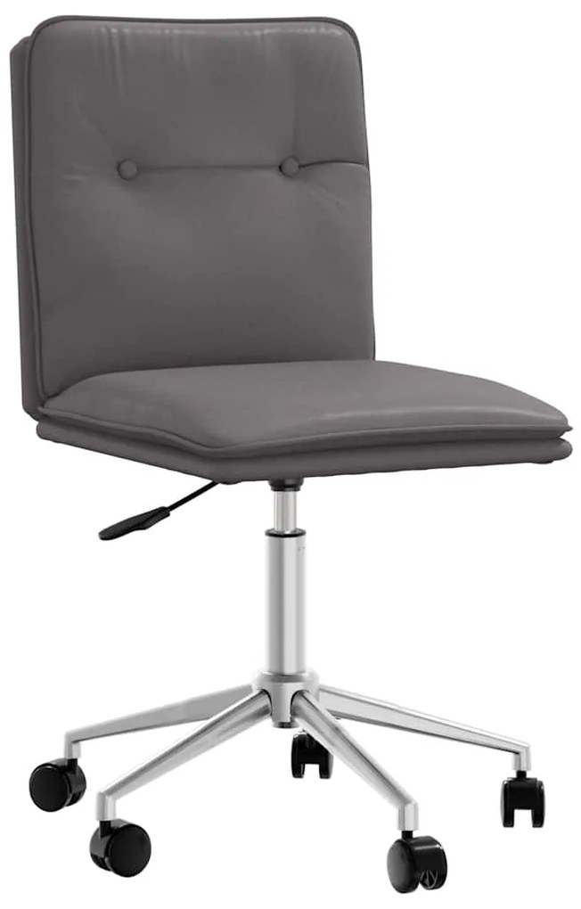 Cadeiras de jantar 4 pcs couro artificial cinzento