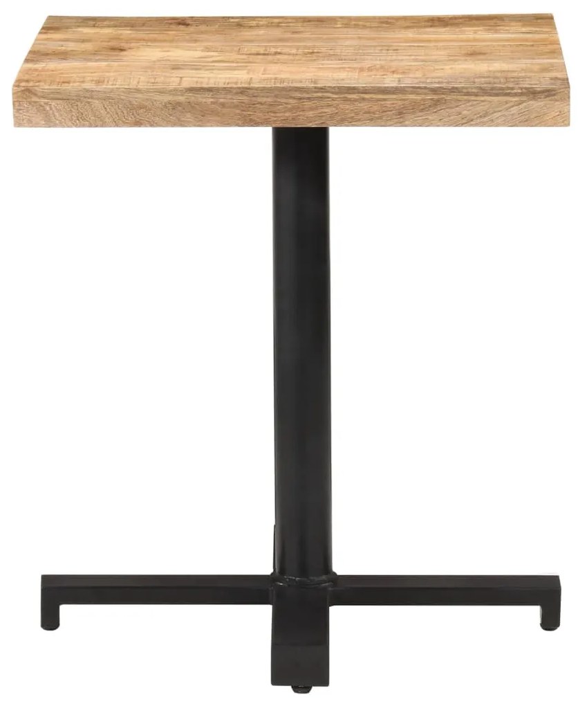 Mesa bistrô quadrada 70x70x75 cm madeira de mangueira áspera