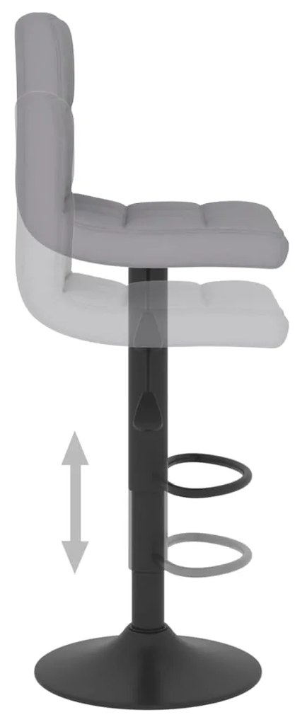 Bancos de bar 2 pcs tecido cinzento-claro