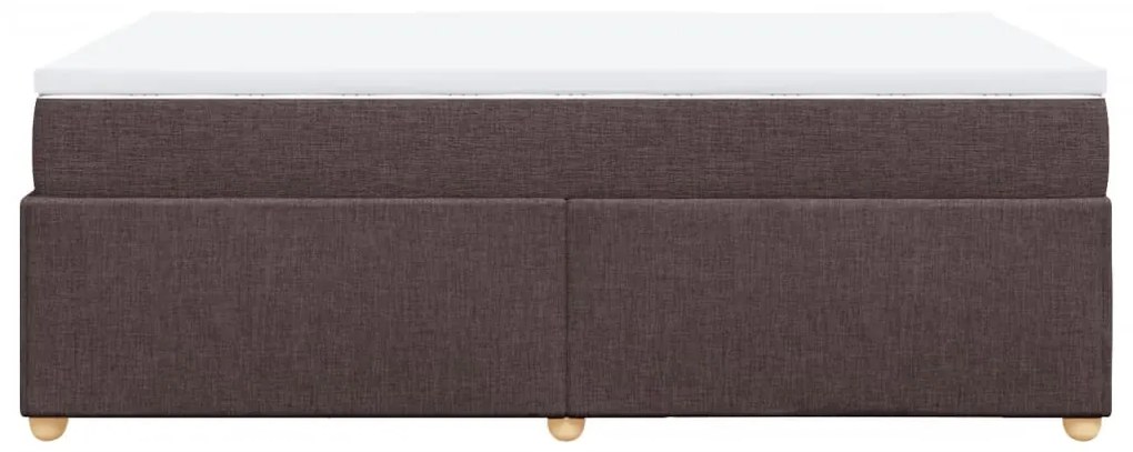 Cama com molas/colchão 120x200 cm tecido castanho-escuro