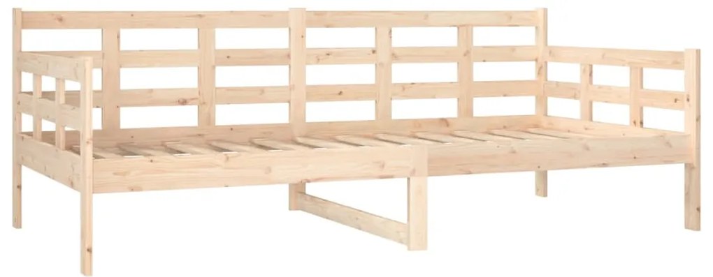 Sofá-cama madeira de pinho maciça 90x190 cm