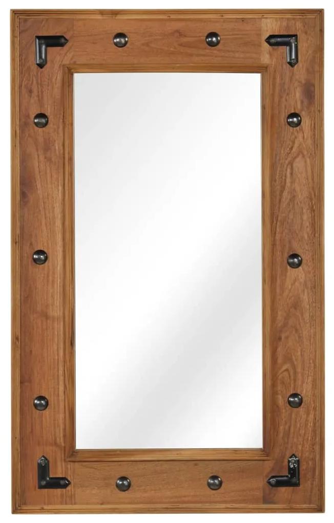 246308 vidaXL Espelho em madeira de acácia maciça 50x80 cm