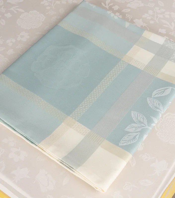 Toalhas de mesa anti nódoas 100% algodão - TOLEDO da Fateba: Azul 1 Toalha de mesa 150x250 cm