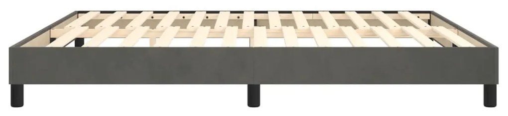 Estrutura de cama sem colchão 180x200 cm veludo cinzento-escuro