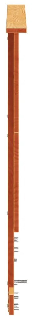 Cabeceira 120 cm madeira de pinho maciça castanho-mel