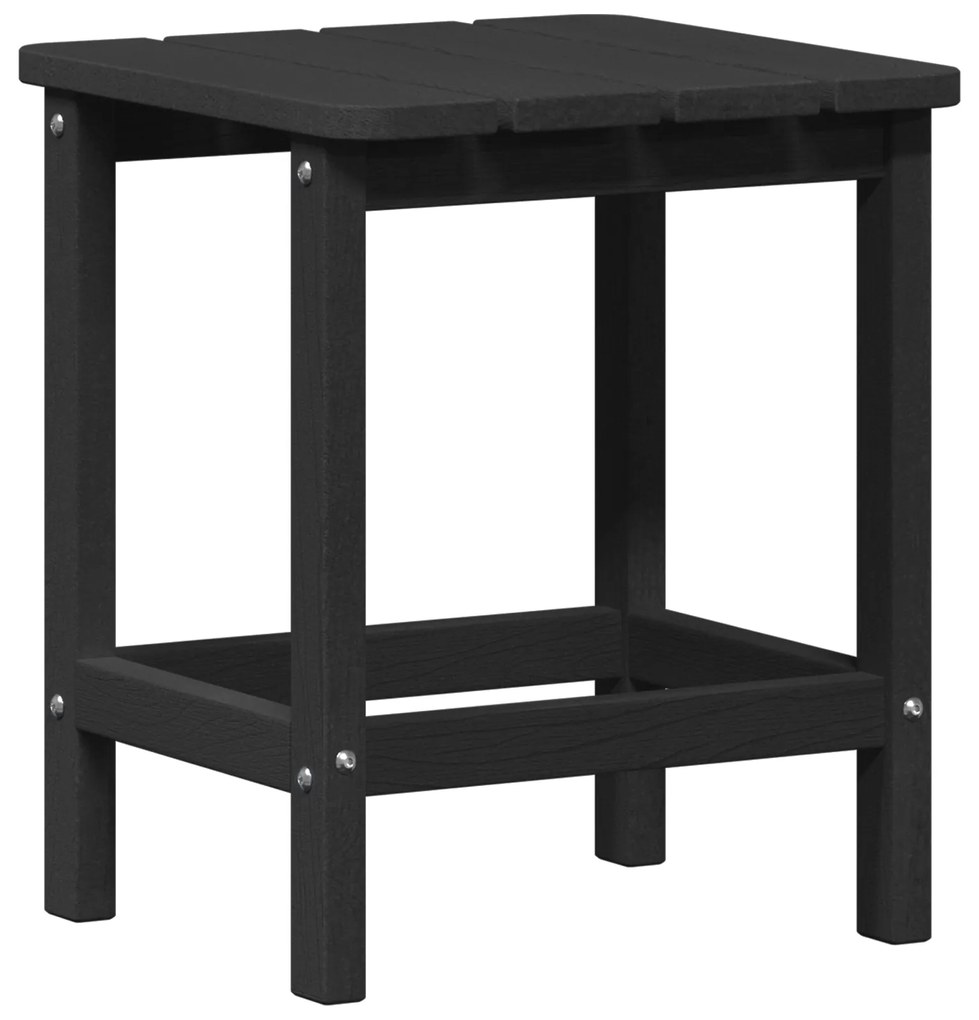 Conjunto de Lounge para Jardim de 3 Peças Preto HDPE