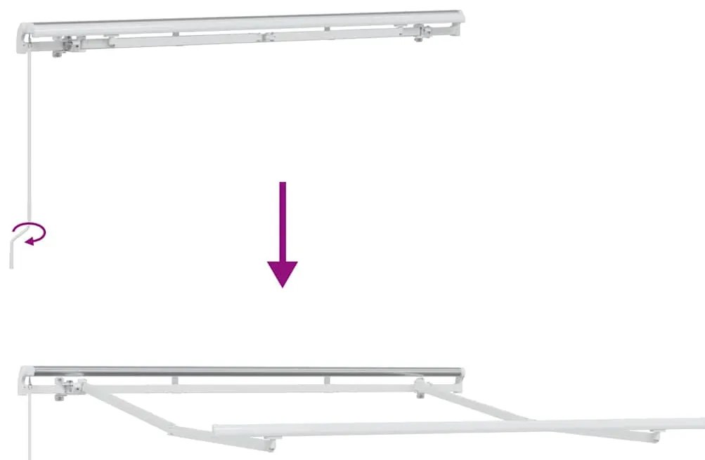 Estrutura do Toldo Retrátil Operada Manualmente 2.5x2 cm Metal