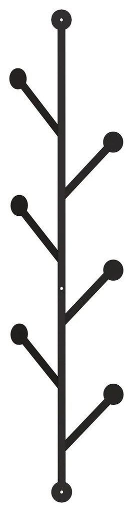 Cabide Metálico Ponpon – Preto – 22x94x5 cm
