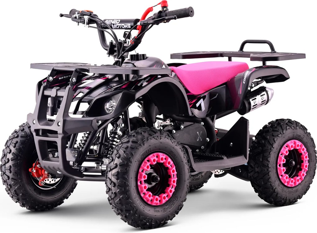 Mini Moto Infantil para crianças 5 a 9/10 anos Gasolina 50 CC Beneo Motors Cobra com limitador de velocidade Rosa