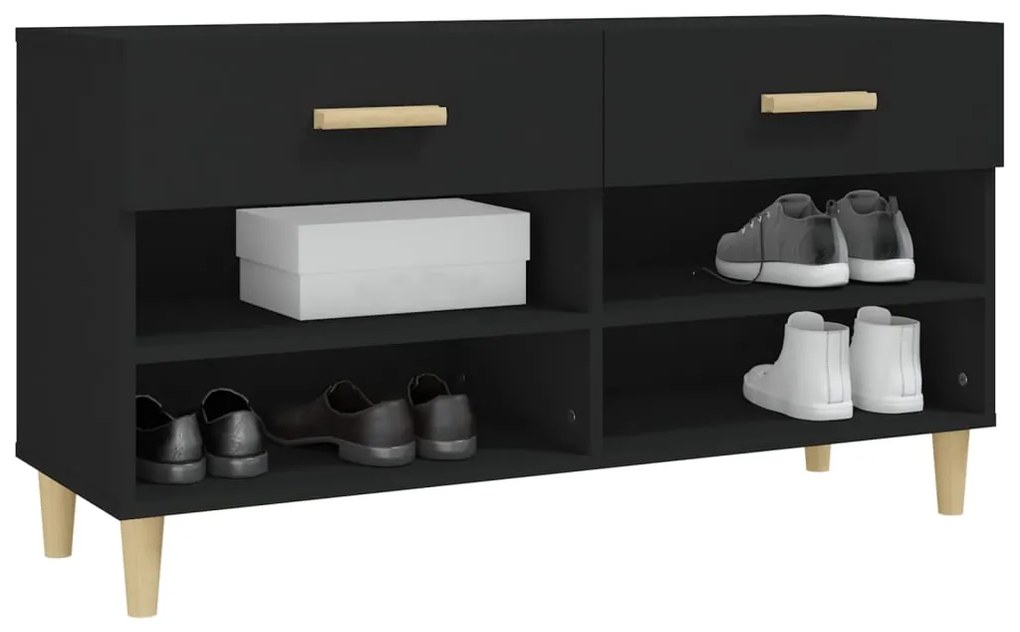Sapateira 102x35x55 cm derivados de madeira preto