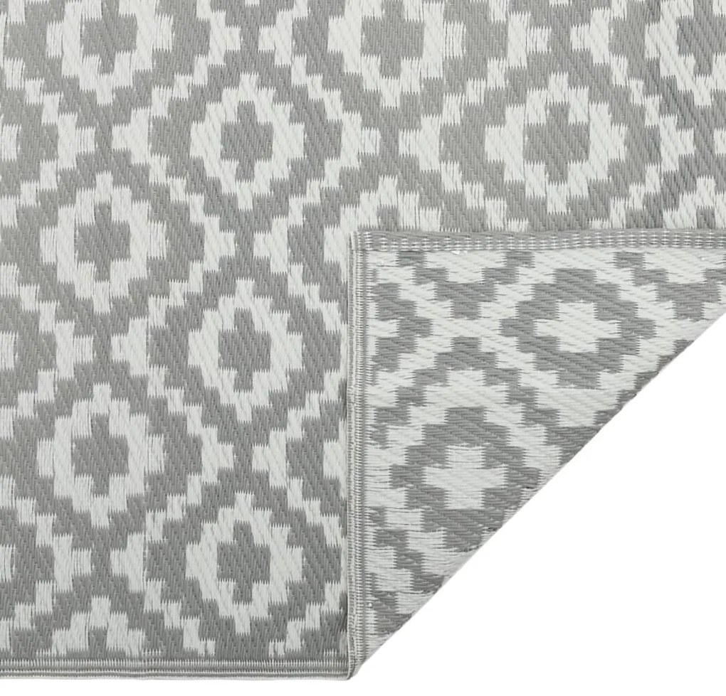 Tapete de exterior 190x290 cm ARAKIL PP cinzento