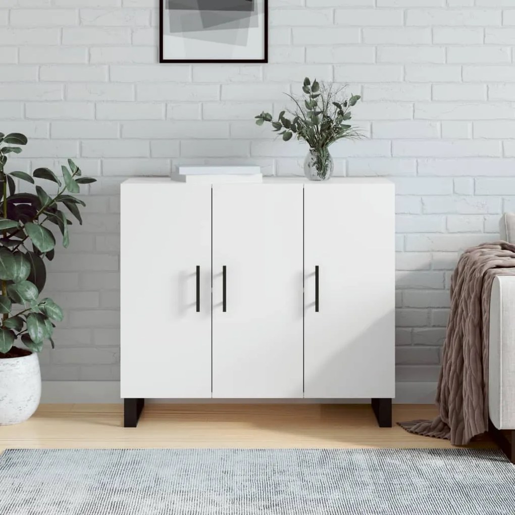vidaXL Aparador 90x34x80 cm derivados de madeira branco