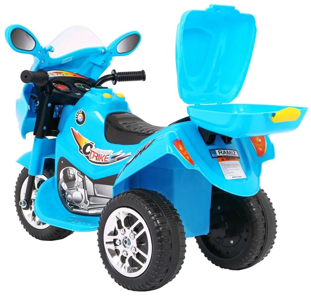 Mota elétrica para crianças 6V, Motorek BJX-088 1,5 a 4 anos Azul