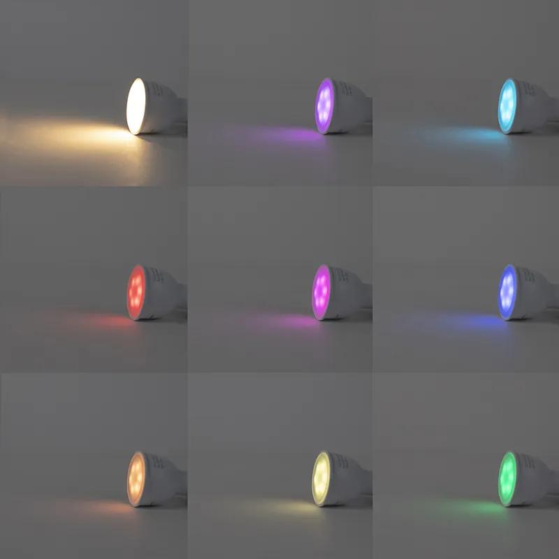 LED Spot de design inteligente preto com WiFi GU10 - Qubo Honey Design