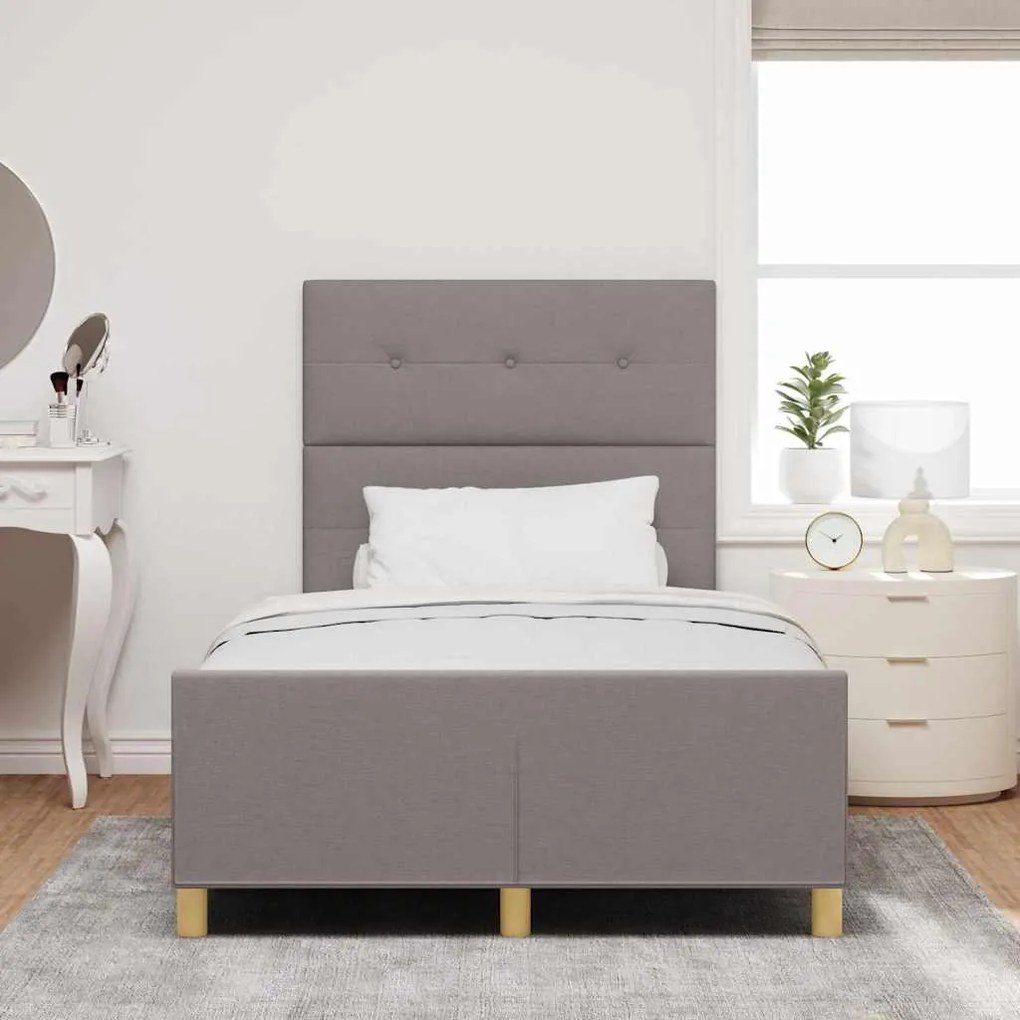 Cama vidaXL Taupe 120x200 cm Tecido