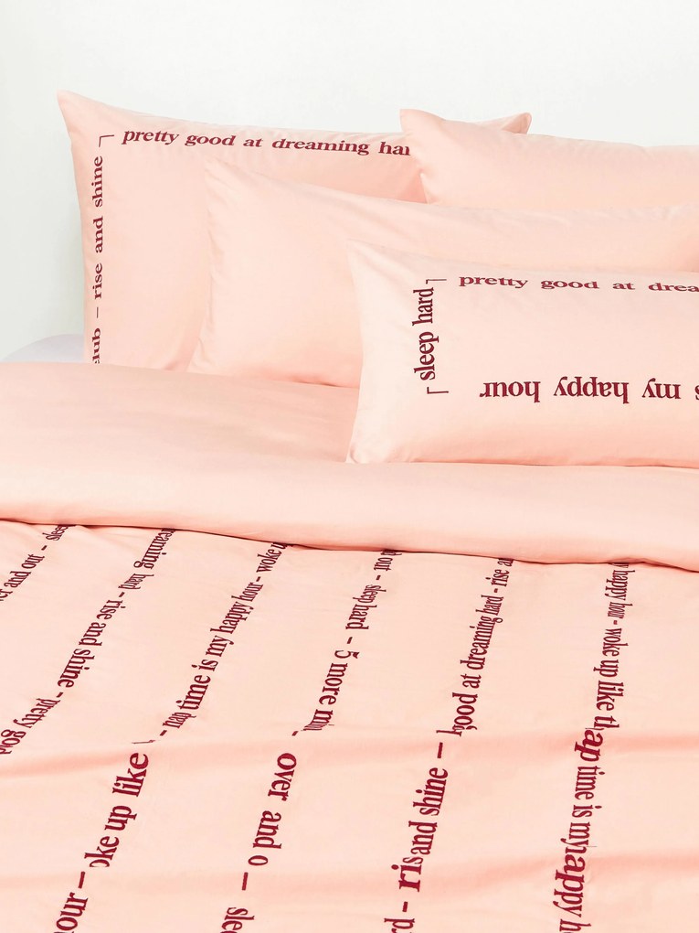 Capa de edredão em percal de algodão com bordado Roya