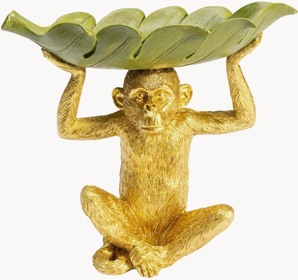 Taça decorativa com pé Banana Leaf