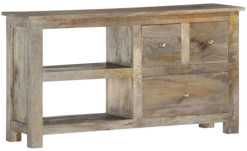Móvel de TV 100x30x55 cm madeira de mangueira maciça