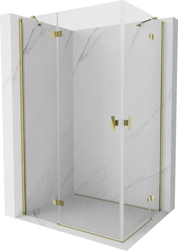 Mexen Mist-H Duo cabina de duche articulada esquerda 120 x 85 cm, transparente, dourada - 8A5-120L-085P-50-00