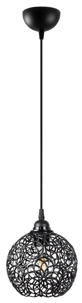 Candeeiro Suspenso Hay – Preto – 17 x 17 x 118 cm