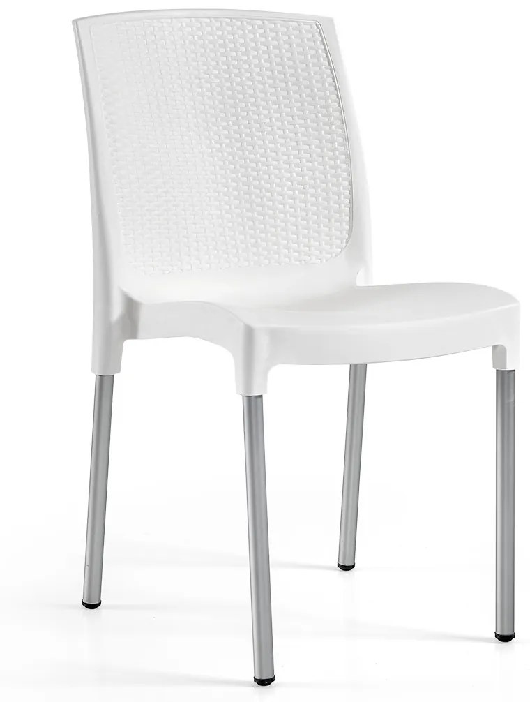 Cadeira Silvy Branco - Polipropileno - Conjunto com 4 cadeiras