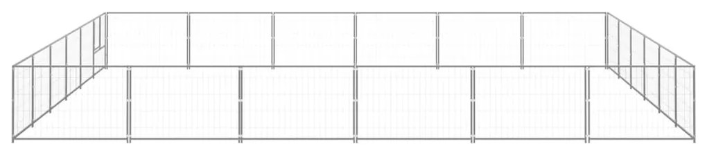 Canil para cães 36 m² aço prateado