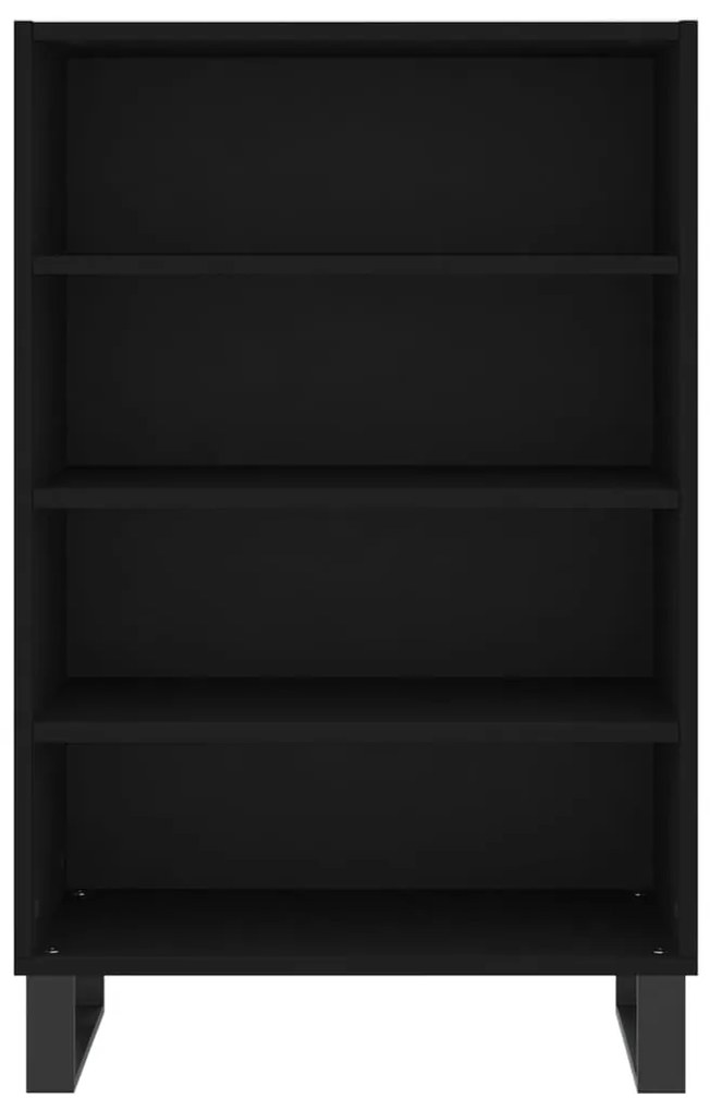 Armário alto 57x35x90 cm derivados de madeira preto