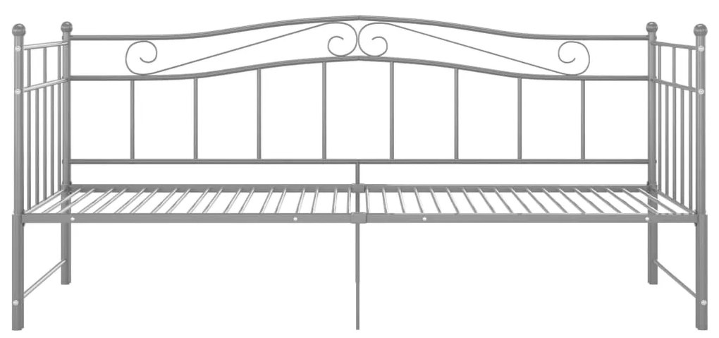 Estrutura sofá-cama de puxar 90x200 cm metal cinzento