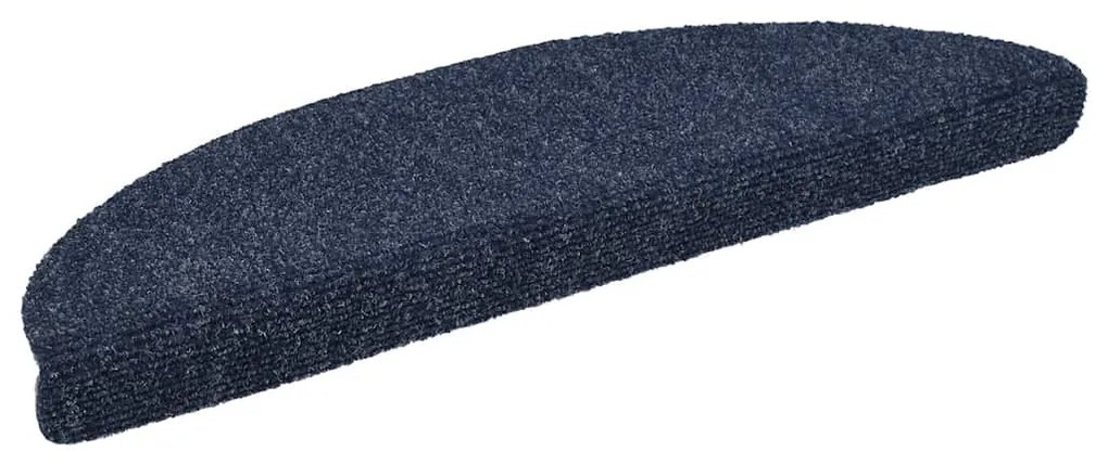 Tapetes de escada adesivos 30 pcs 56x17x3 cm azul