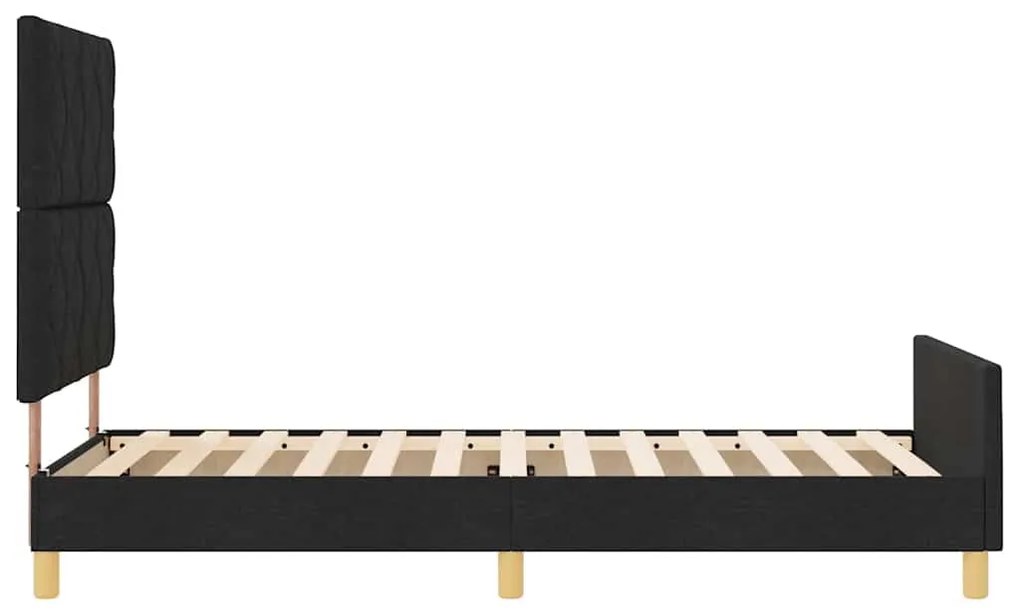Estrutura de Cama Preta 90x190 cm Tecido