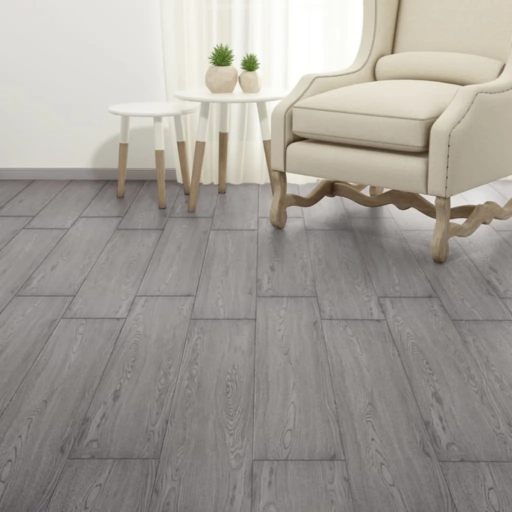Tábuas soalho PVC não-autoadesivo 5,26 m² 2 mm cinzento-escuro